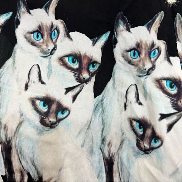 Undercover Jun Takahashi Cat Printed Rayon Shorts Black White New Size 2 - Picture 14 of 15